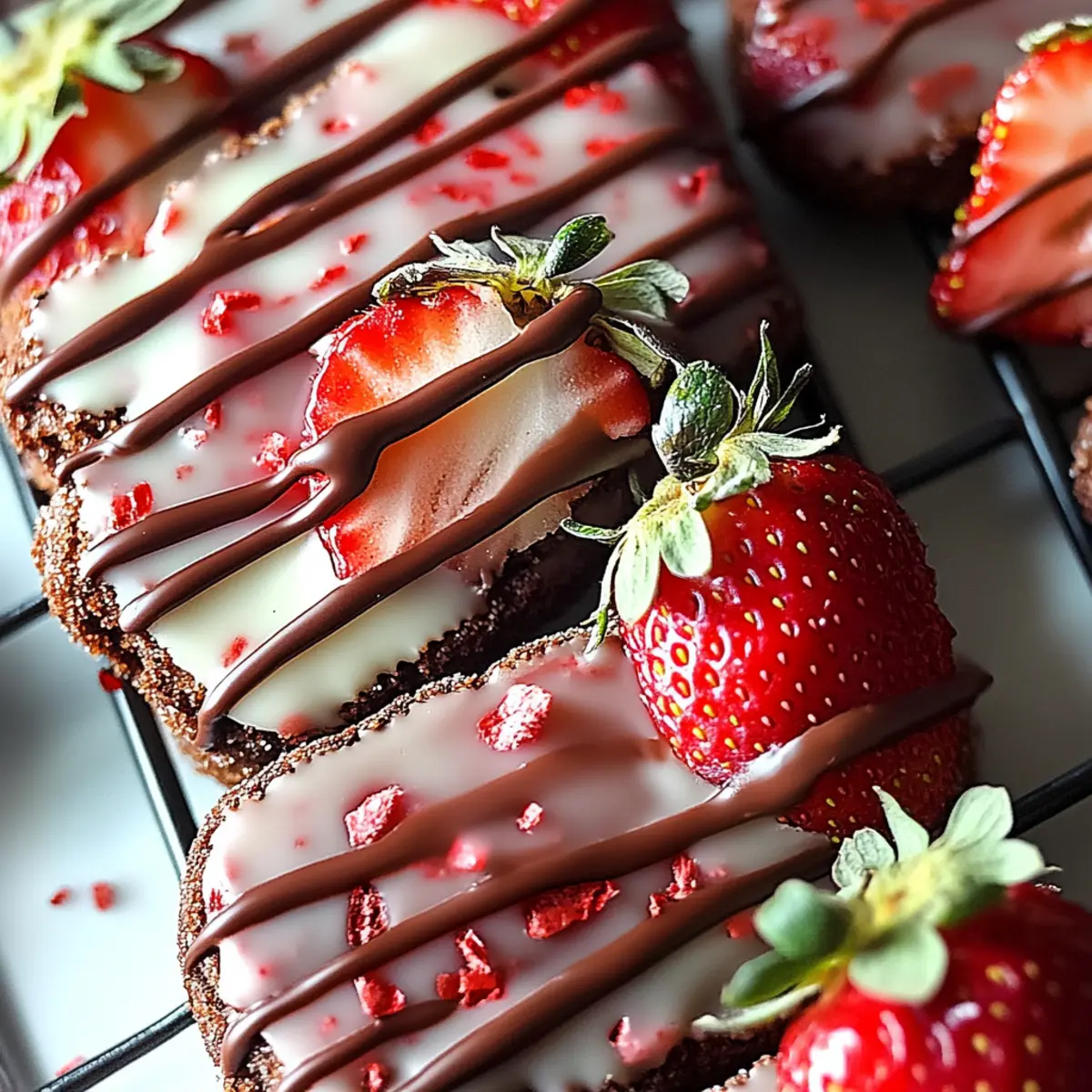 Chocolate Strawberry Cutout Cookies