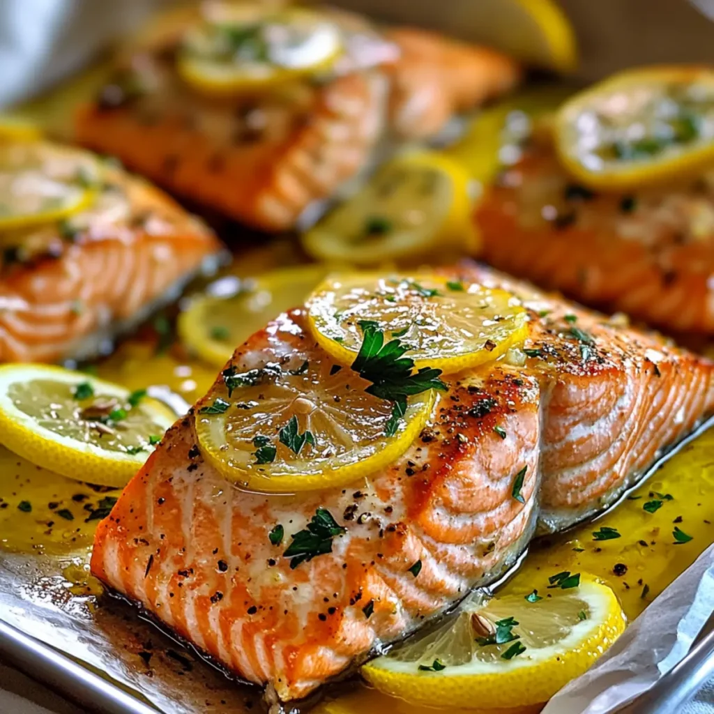 Sheet Pan Lemon Garlic Butter Salmon