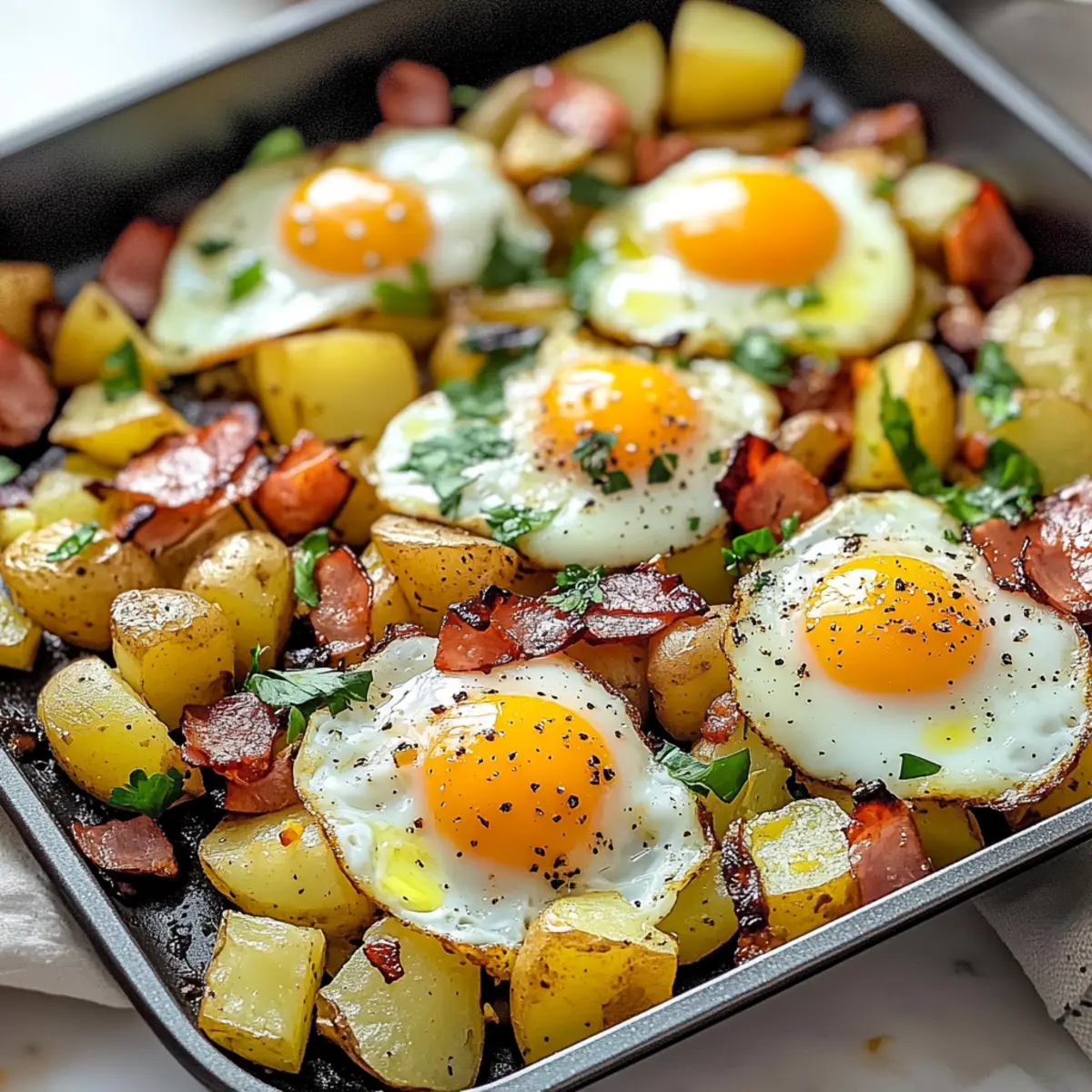 One Pan Breakfast Potatoes and Eggs