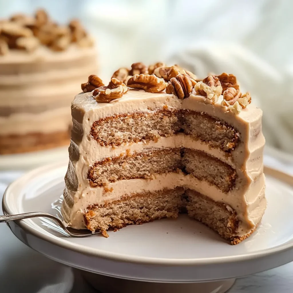 Coffee Walnut Layer Cake