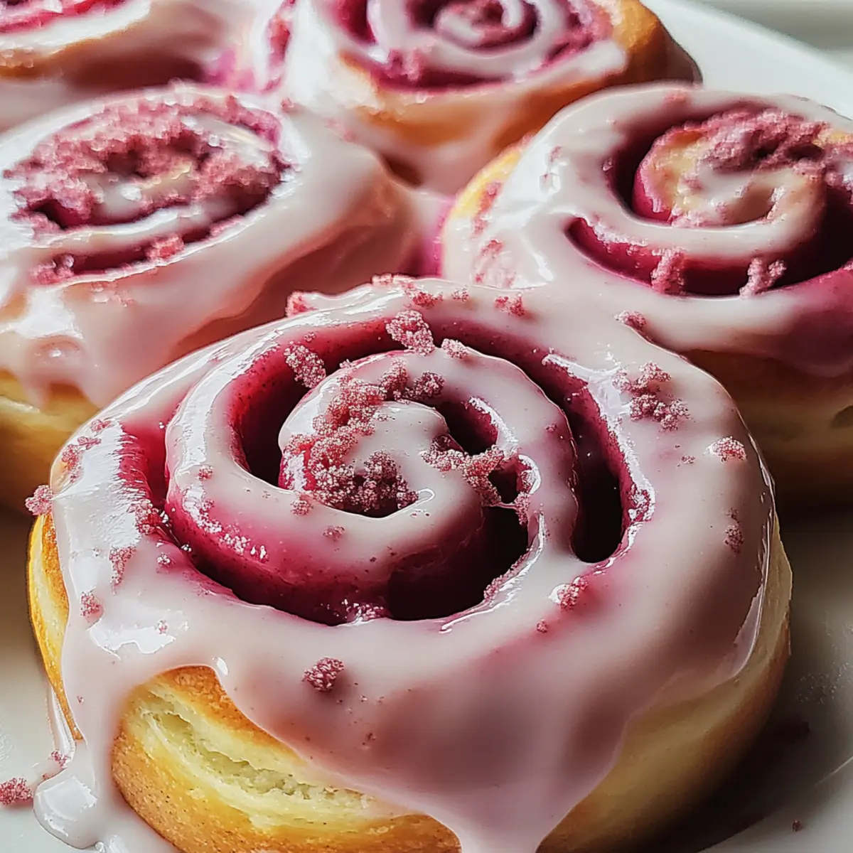 Pink Velvet Cinnamon Rolls