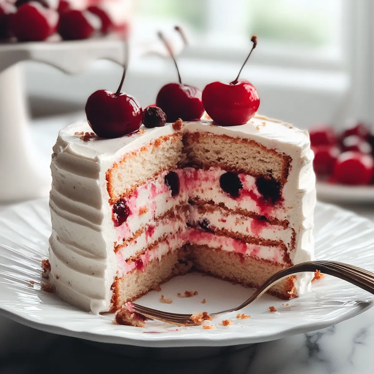 Vintage Cherry Chip Layer Cake