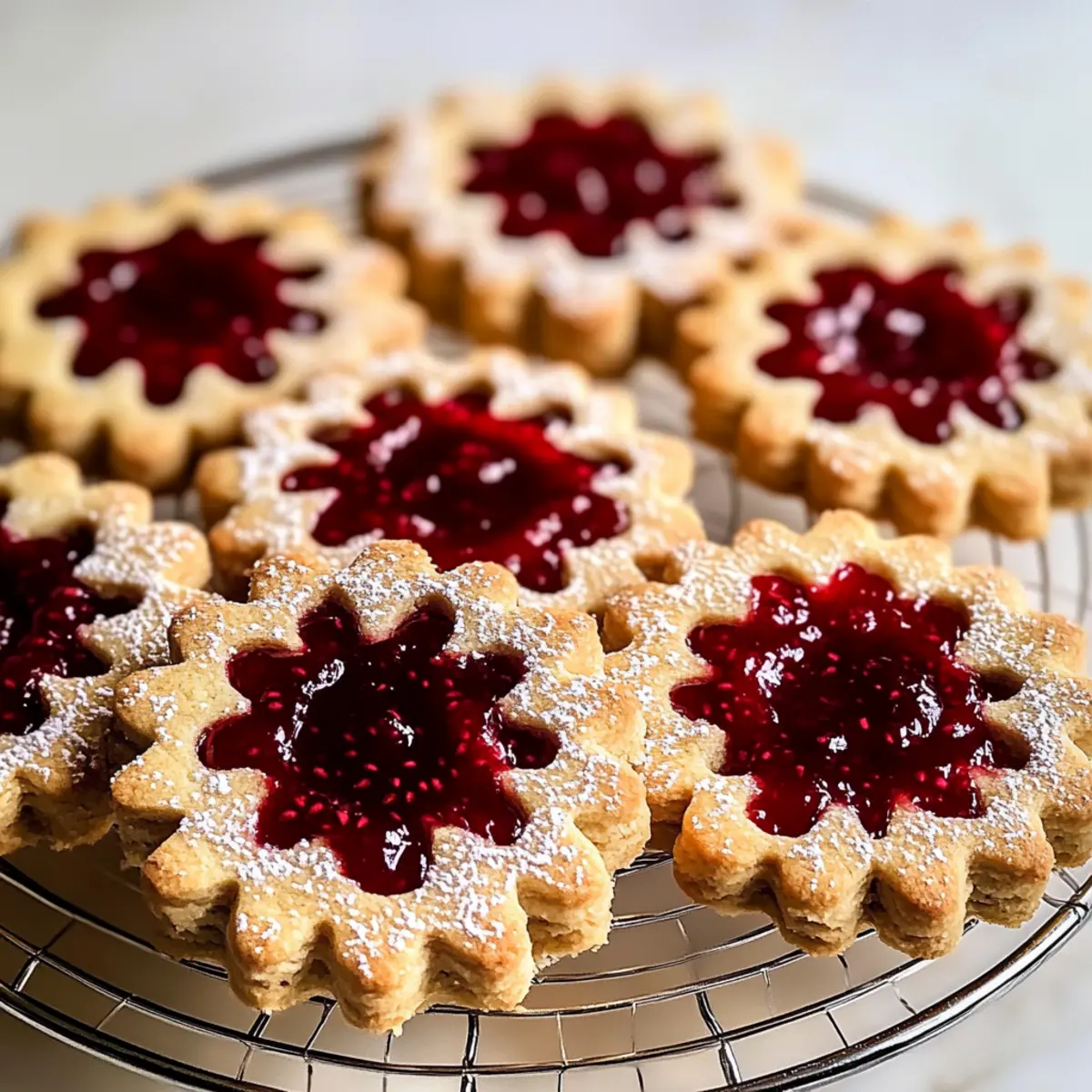 Shortbread Linzer Cookies with Raspberry Jam