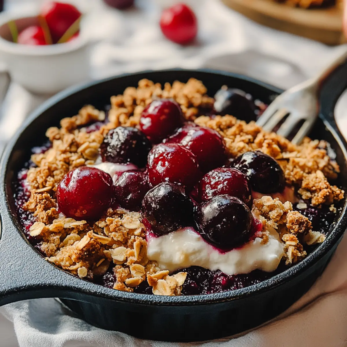 Healthy Cherry Crumble