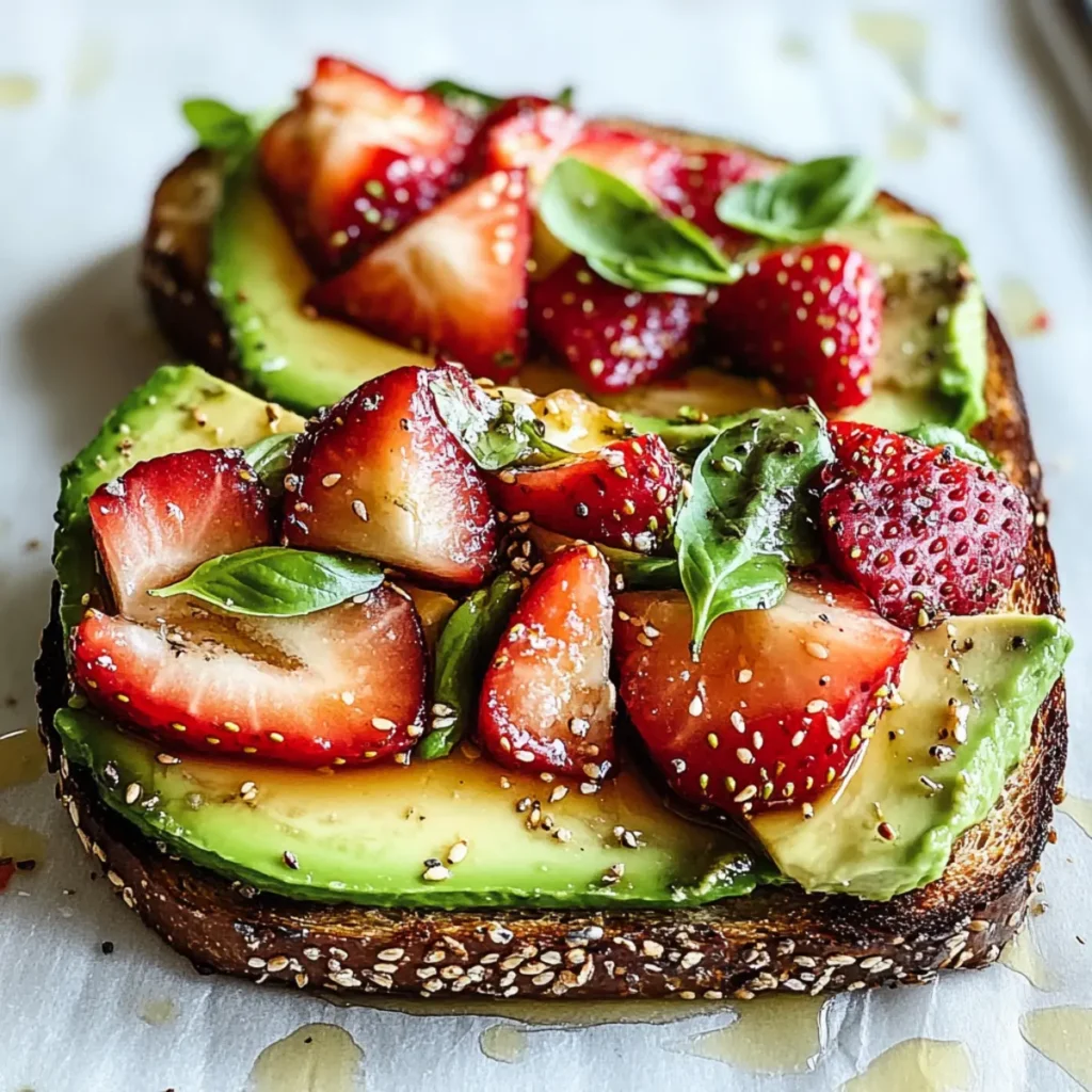 Strawberry Basil Avocado Toast