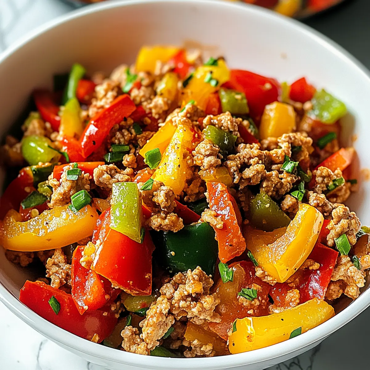 Ground Turkey and Peppers
