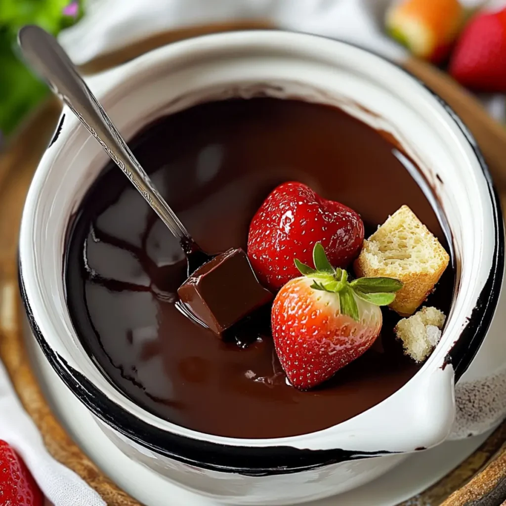VALENTINE’S DAY Chocolate Fondue (Perfect Dessert for Two)