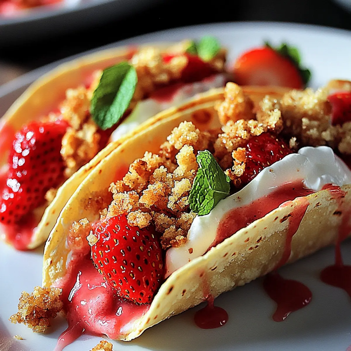 Strawberry Crunch Cheesecake Tacos