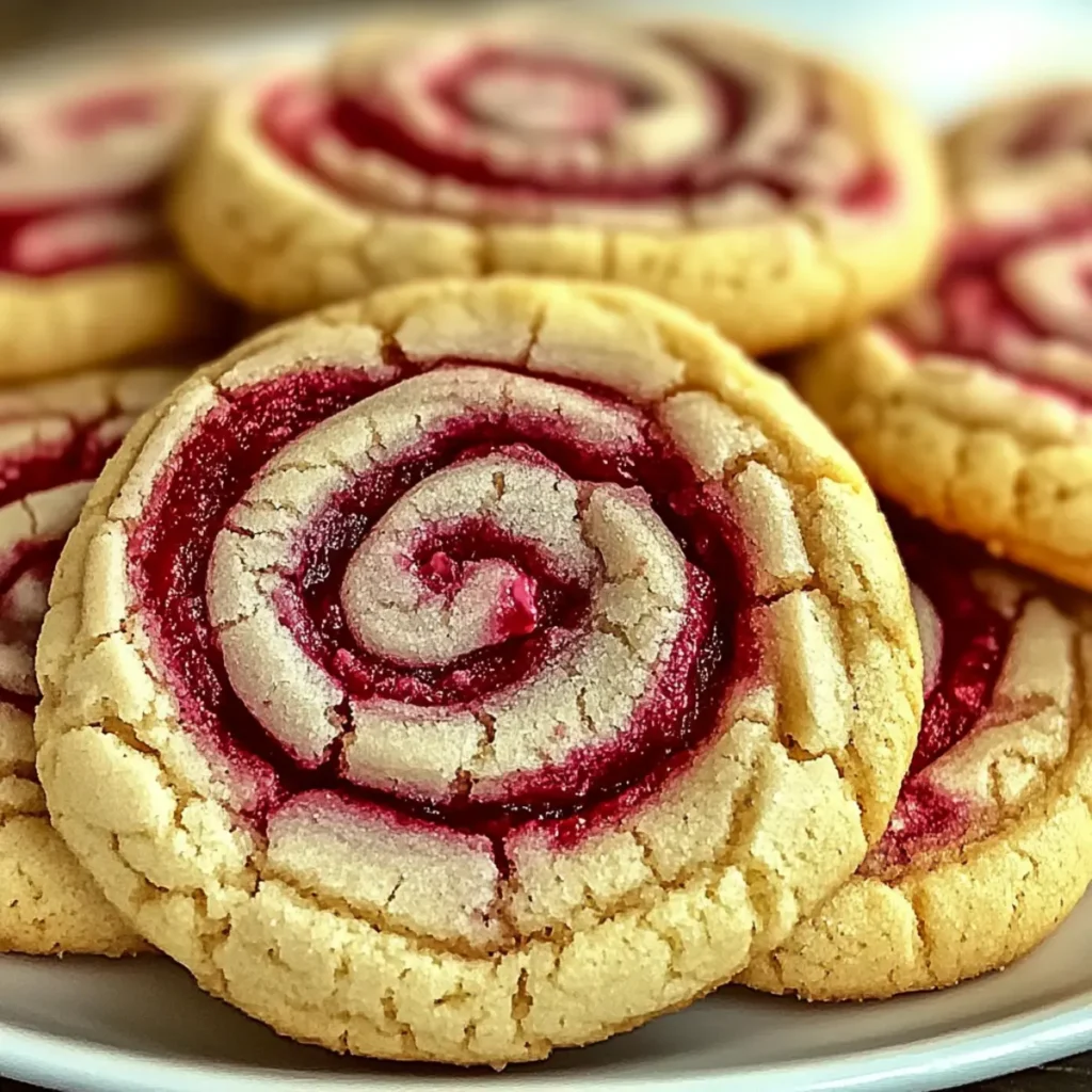 Raspberry Swirl Cookies