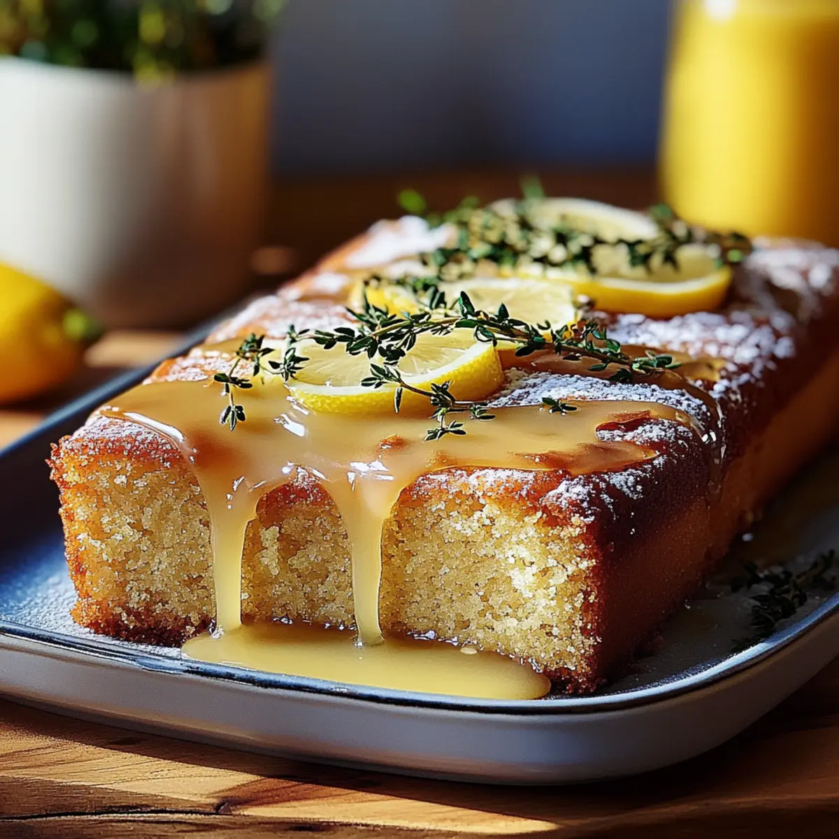 Brown Butter, Lemon and Thyme Drizzle Cake
