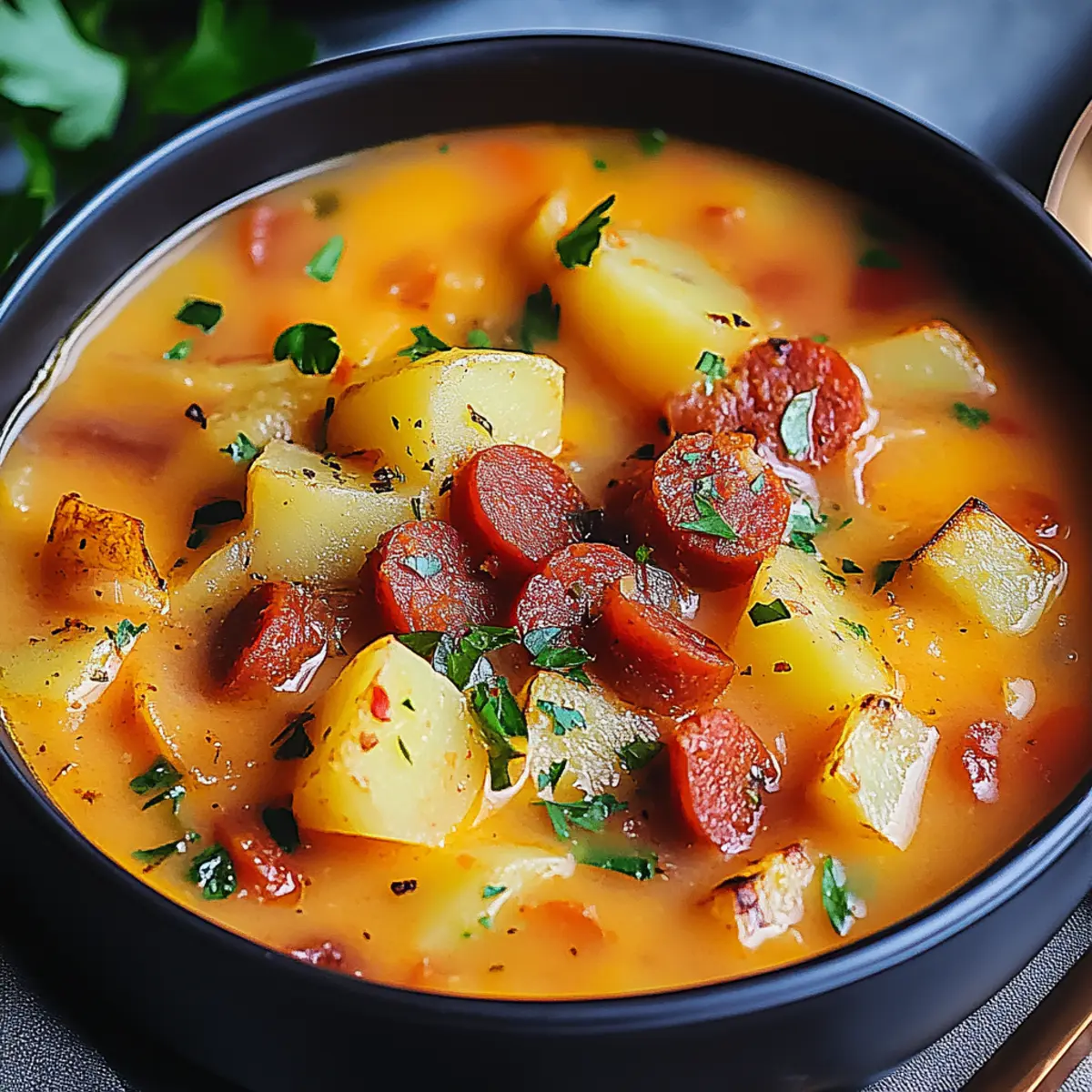 Spanish Potato Soup with Chorizo