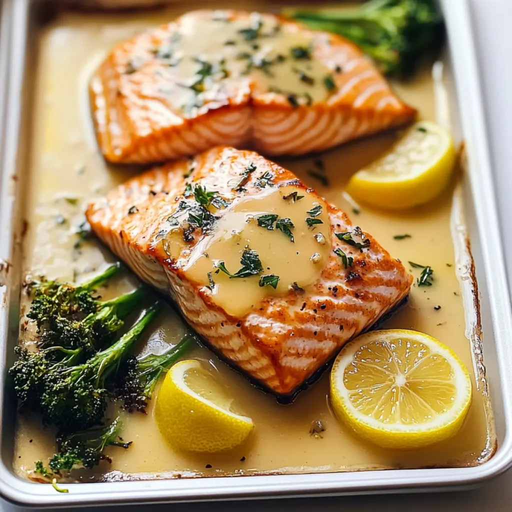 Baked Salmon with Amazing Lemon Sauce