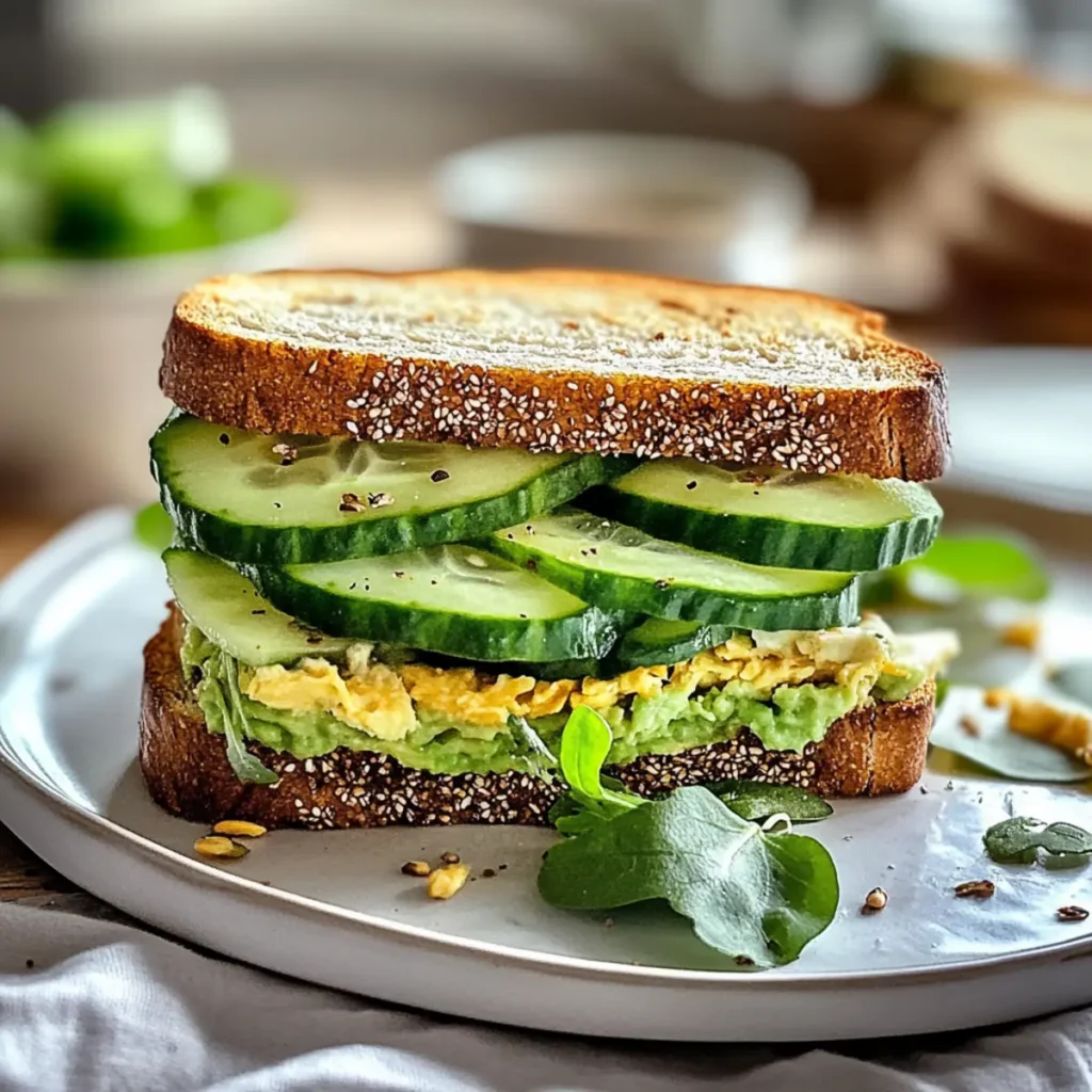 Loaded Cucumber Avocado Sandwich