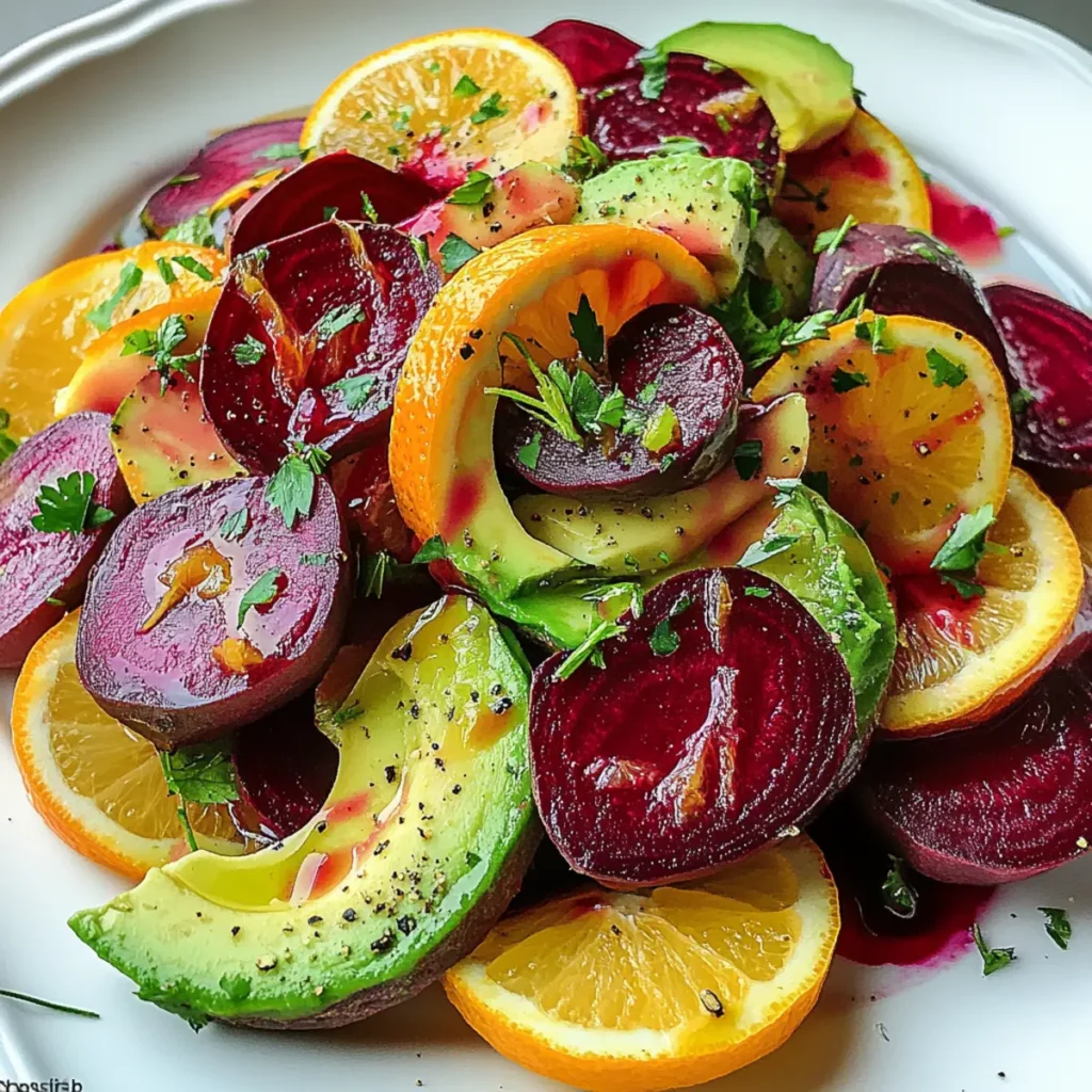 Roasted Beet Avocado Citrus Salad