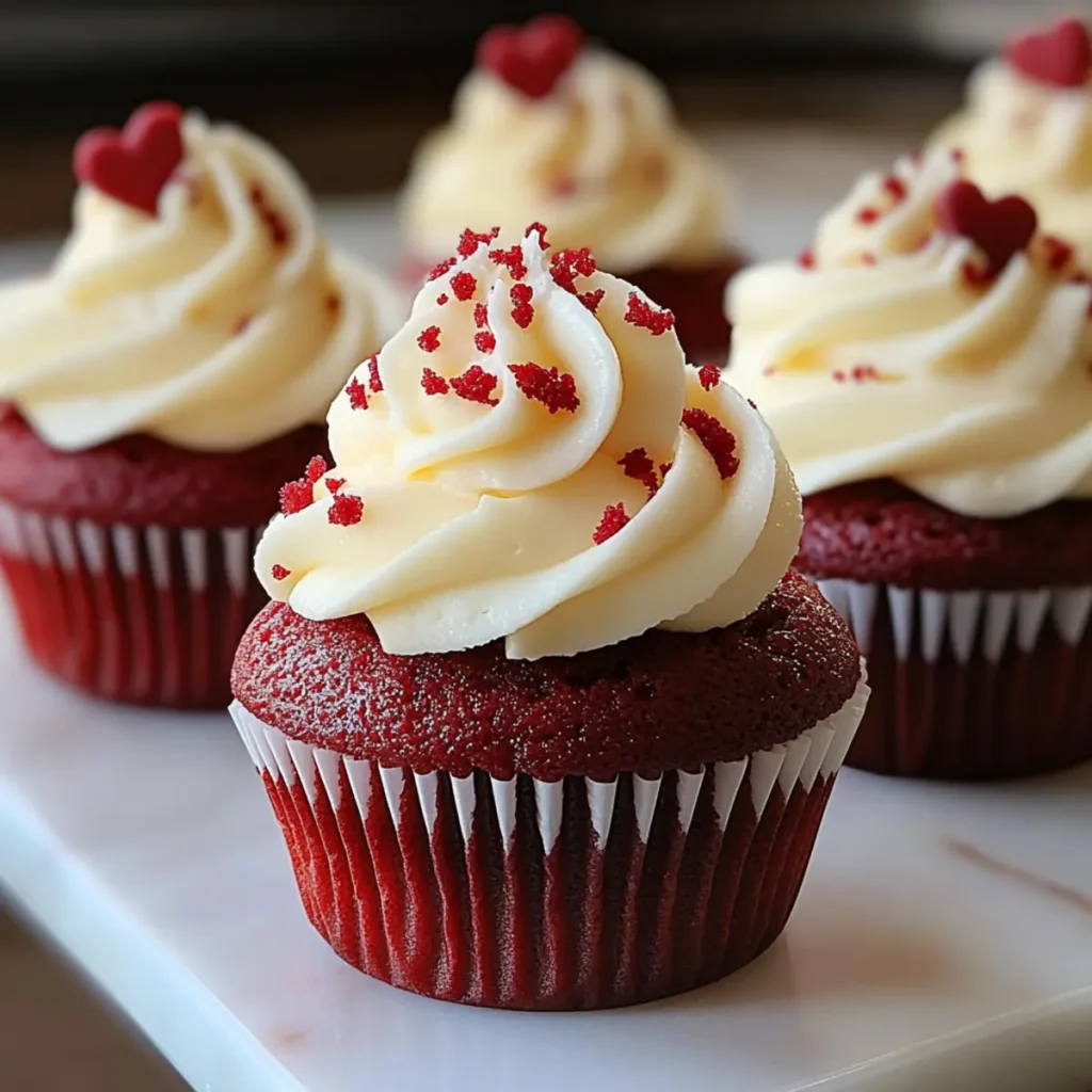 VALENTINE’S DAY Red Velvet Cupcakes (Soft & Moist)
