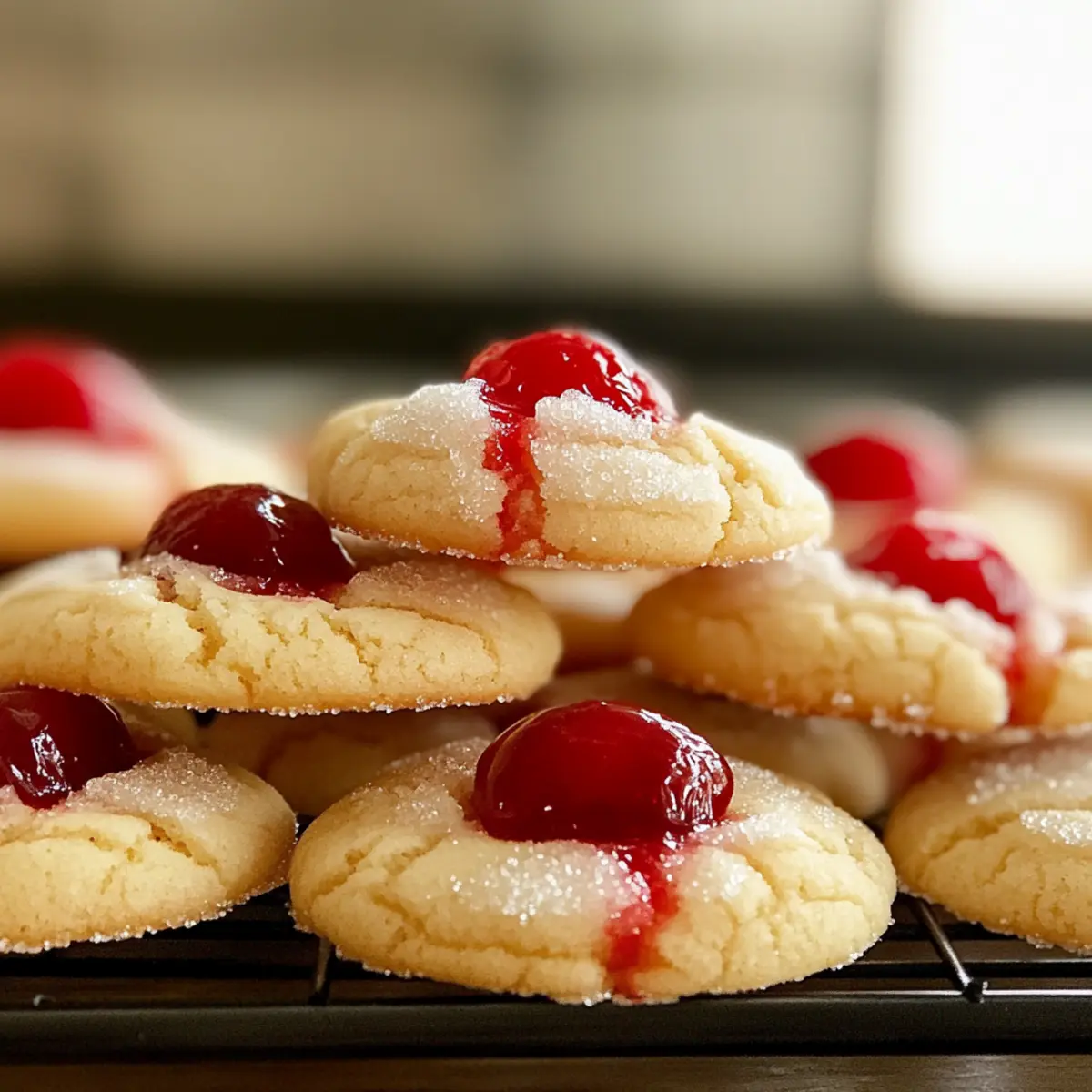 Maraschino Cherry Sugar Cookies