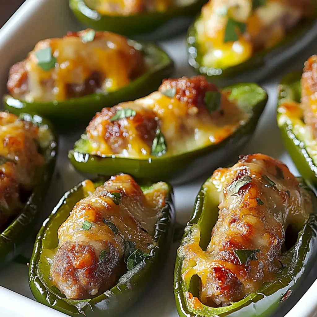 Super Bowl Sausage Stuffed Jalapeños (Spicy Game Day Bites)