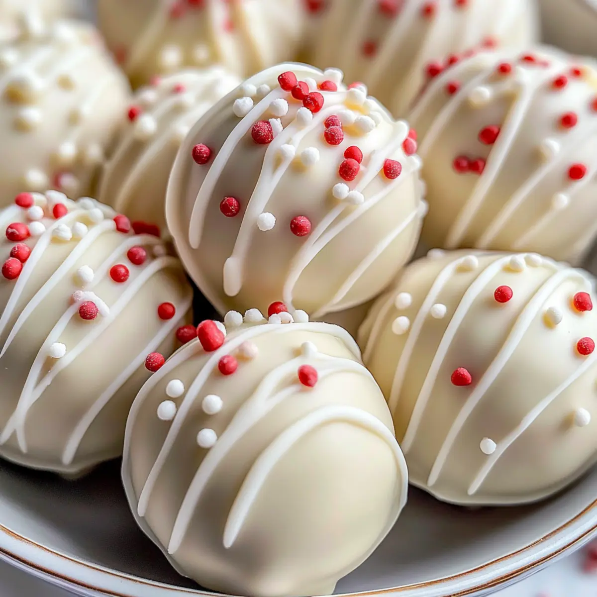 VALENTINE’S DAY White Chocolate Truffles with Toppings (No-Bake Treats)