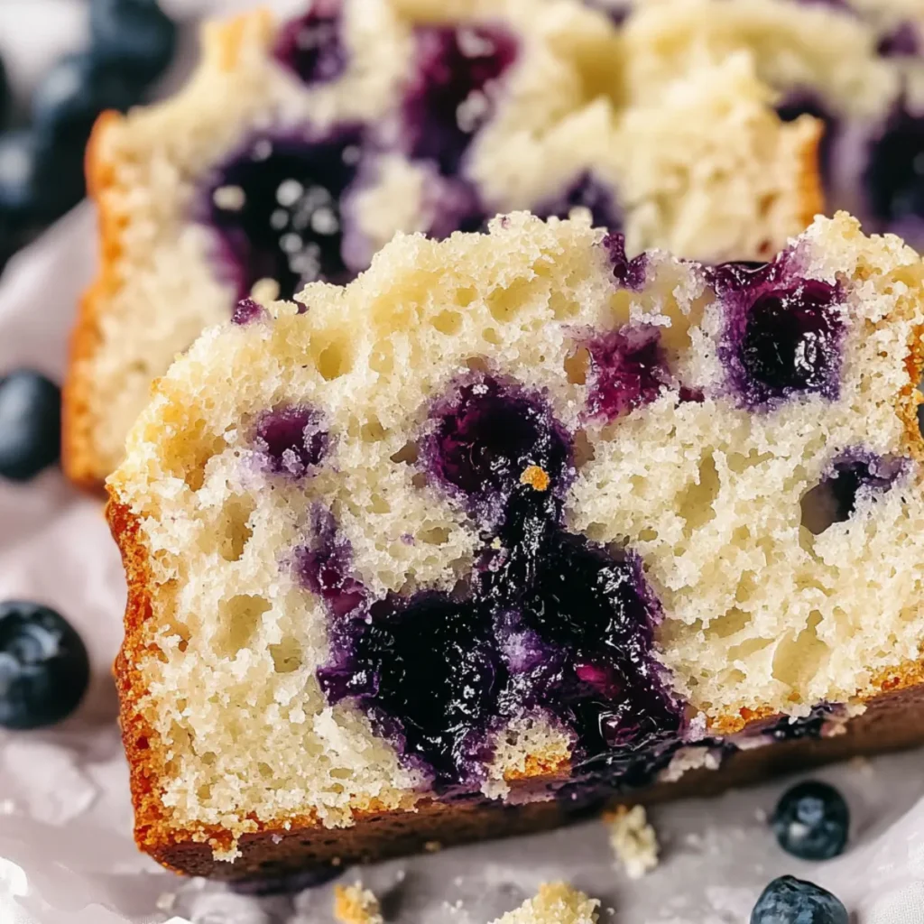 Easy Sourdough Blueberry Bread