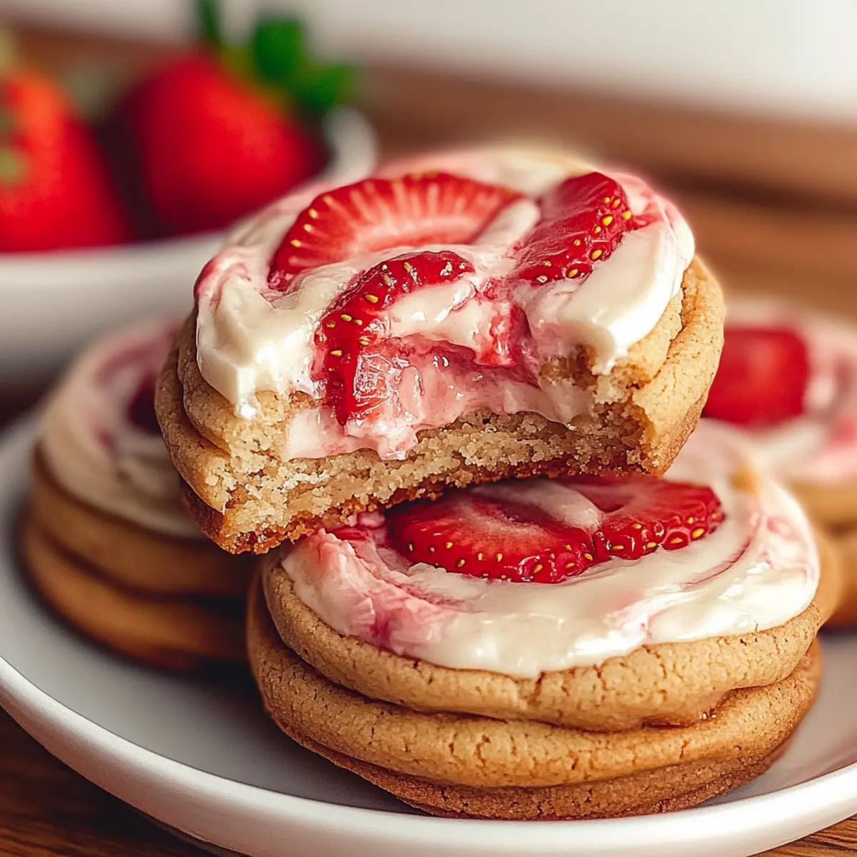 Strawberry Cheesecake Cookies