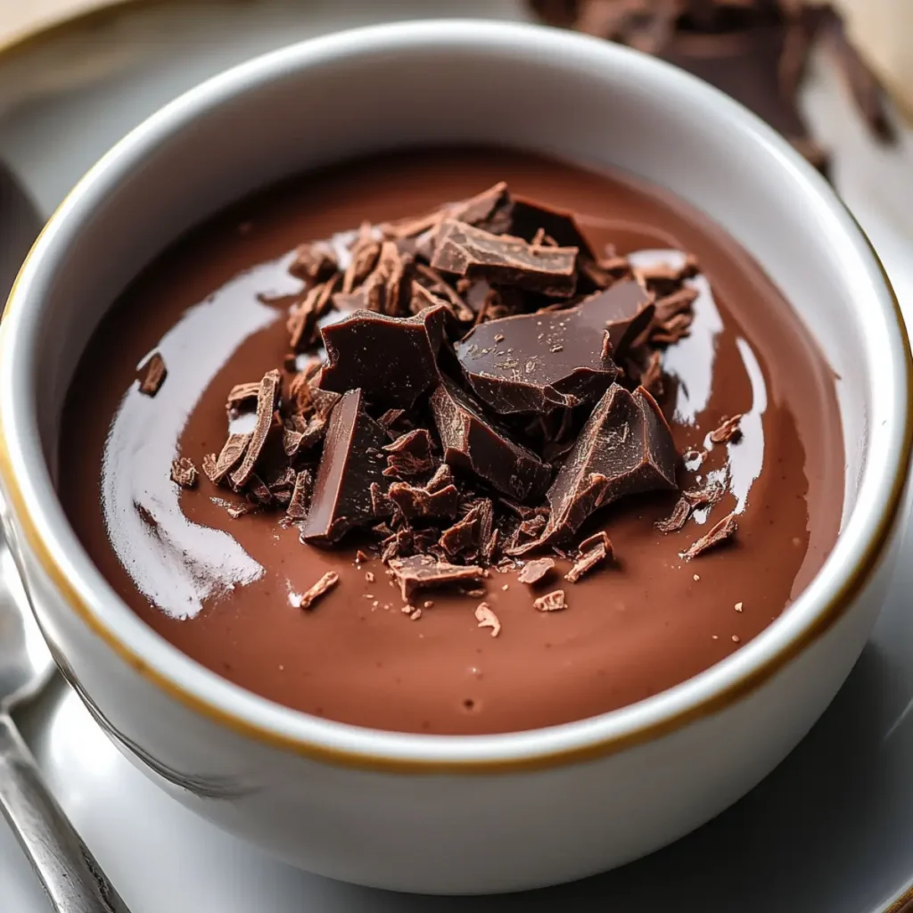 VALENTINE’S DAY Dark Chocolate Pudding (No-Bake Dessert)