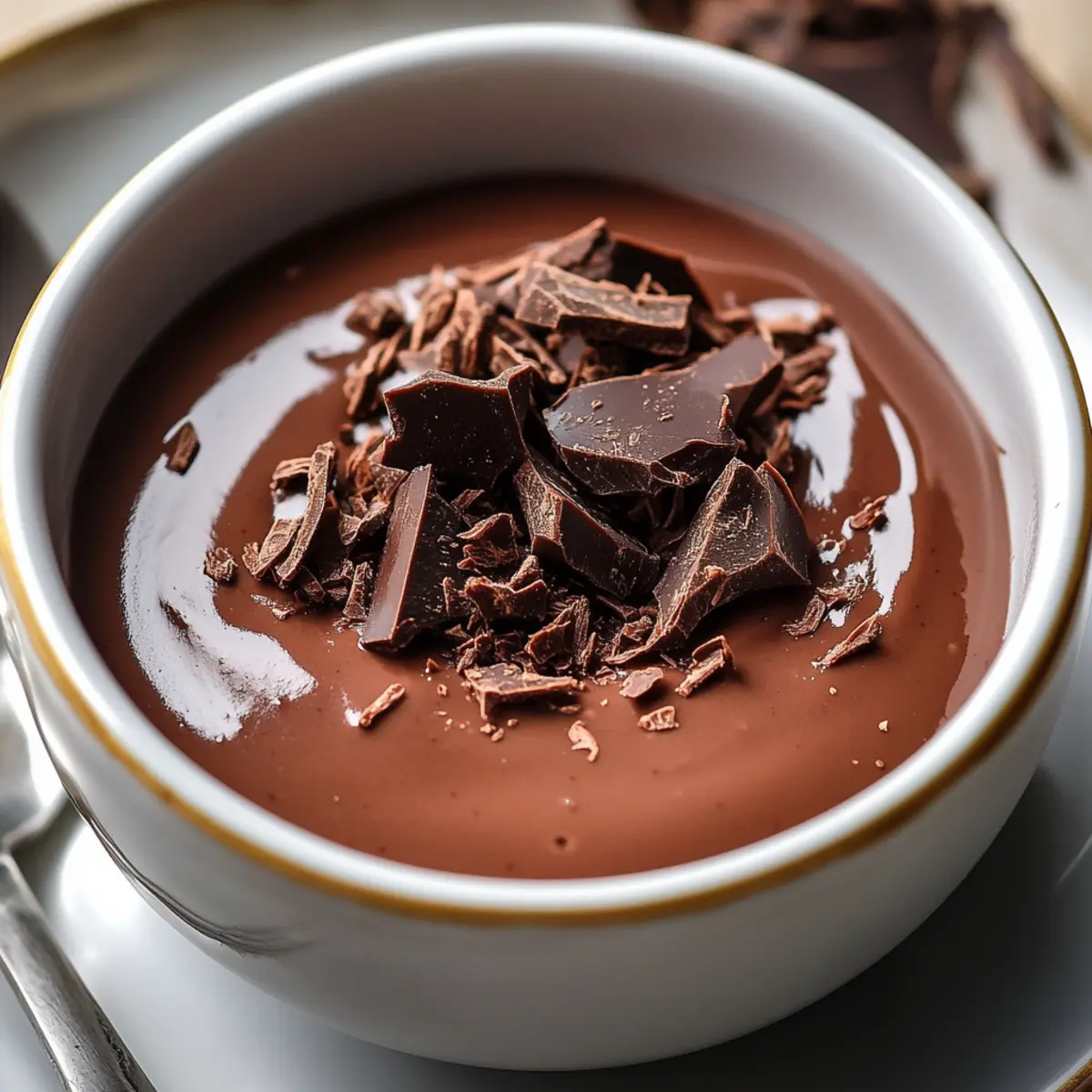 VALENTINE’S DAY Dark Chocolate Pudding (No-Bake Dessert)