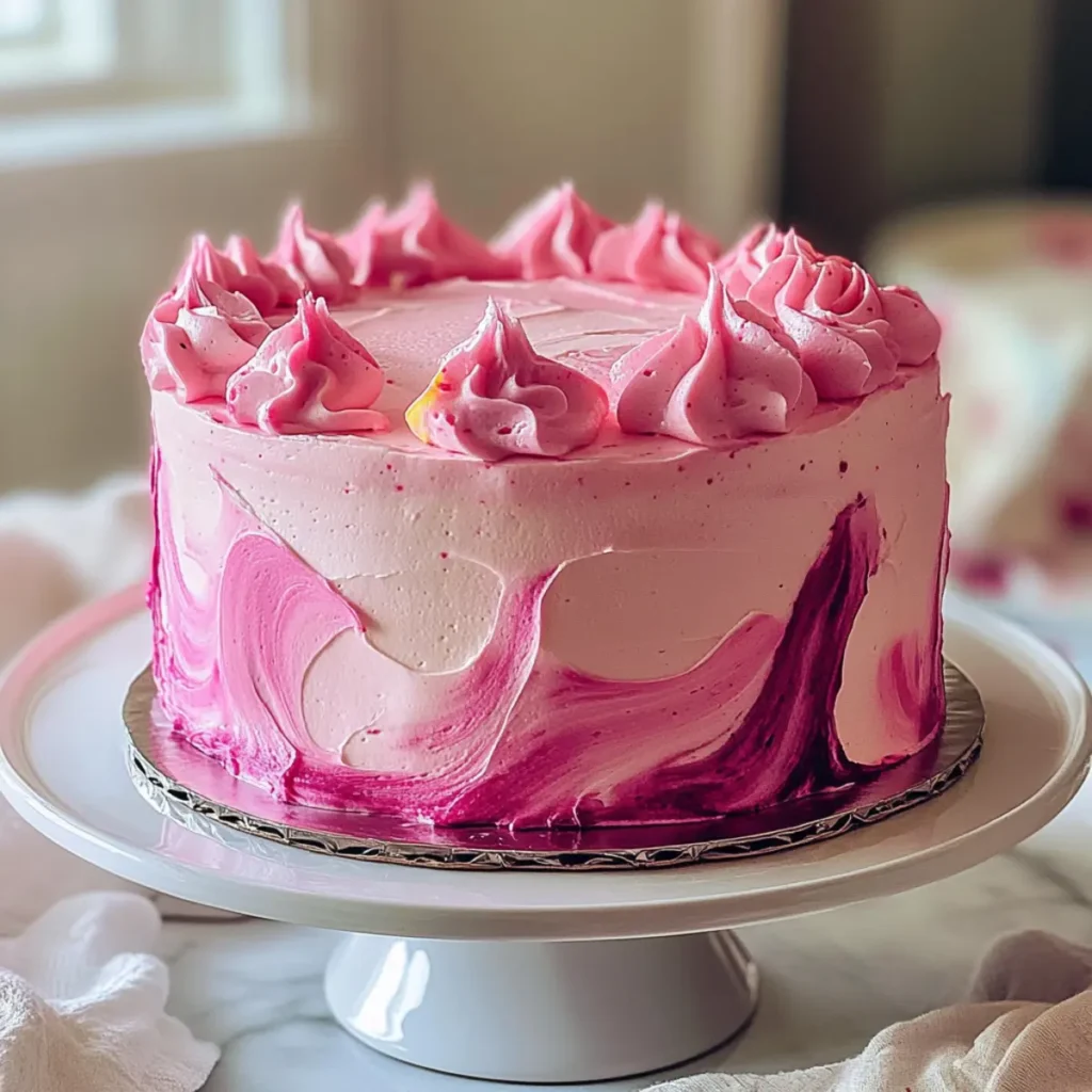 Valentine's Day Pink Watercolor Cake