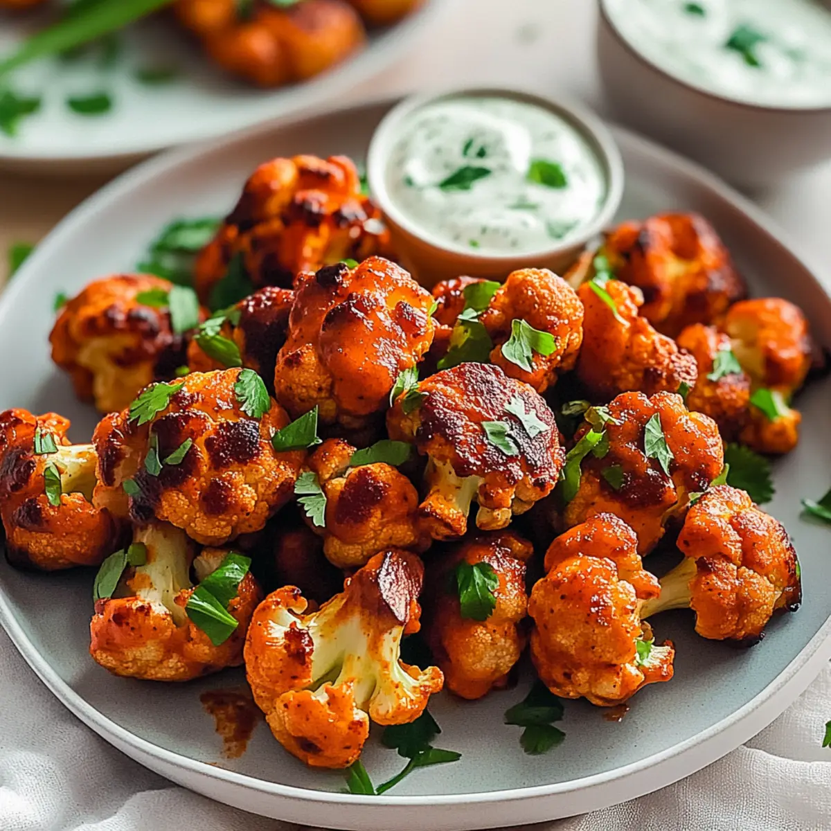 SUPER BOWL Vegan Buffalo Cauliflower Wings