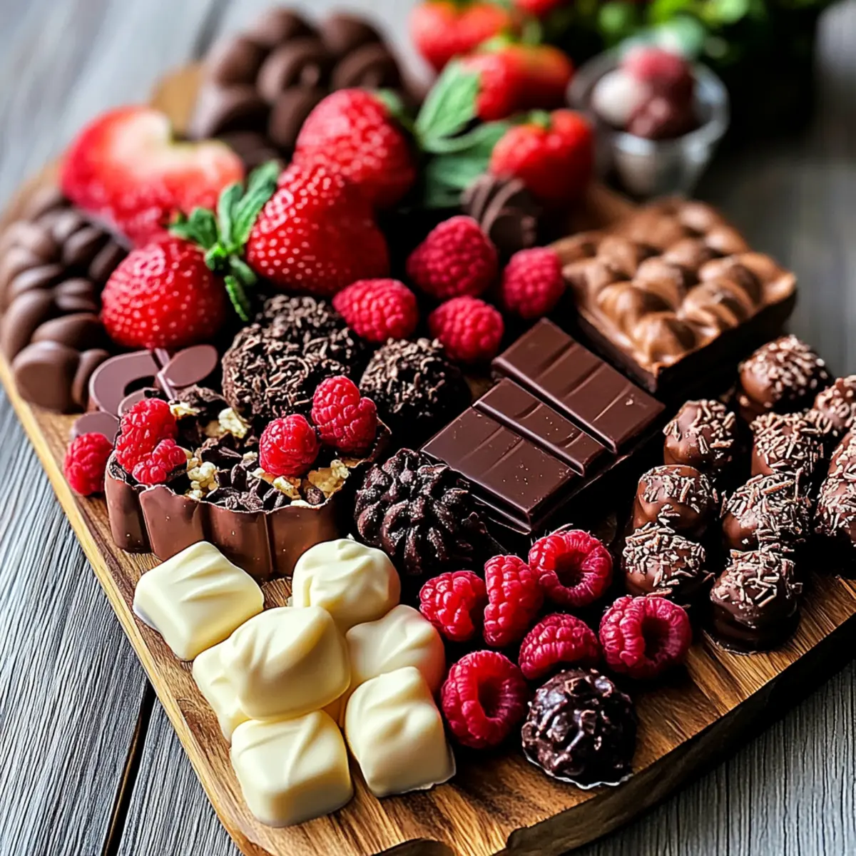 Valentine's Day Chocolate Dessert Board