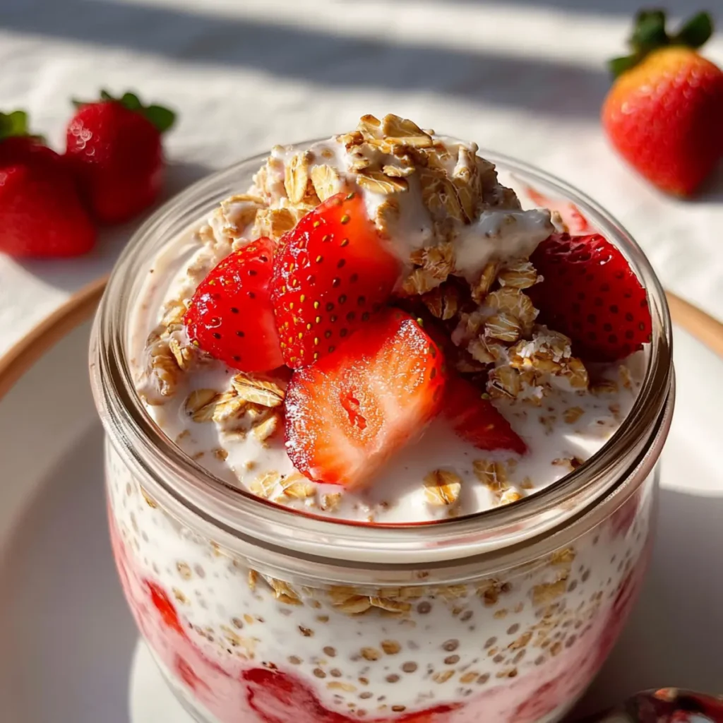 Strawberry Cheesecake Overnight Oats