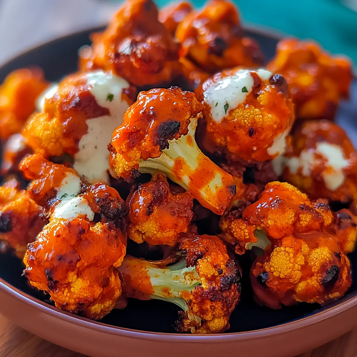SUPER BOWL Baked Buffalo Cauliflower Wings (Crowd-Pleasing Appetizer)