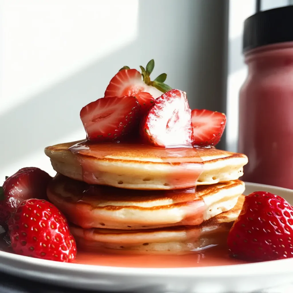 VALENTINE’S DAY Strawberry Pancakes
