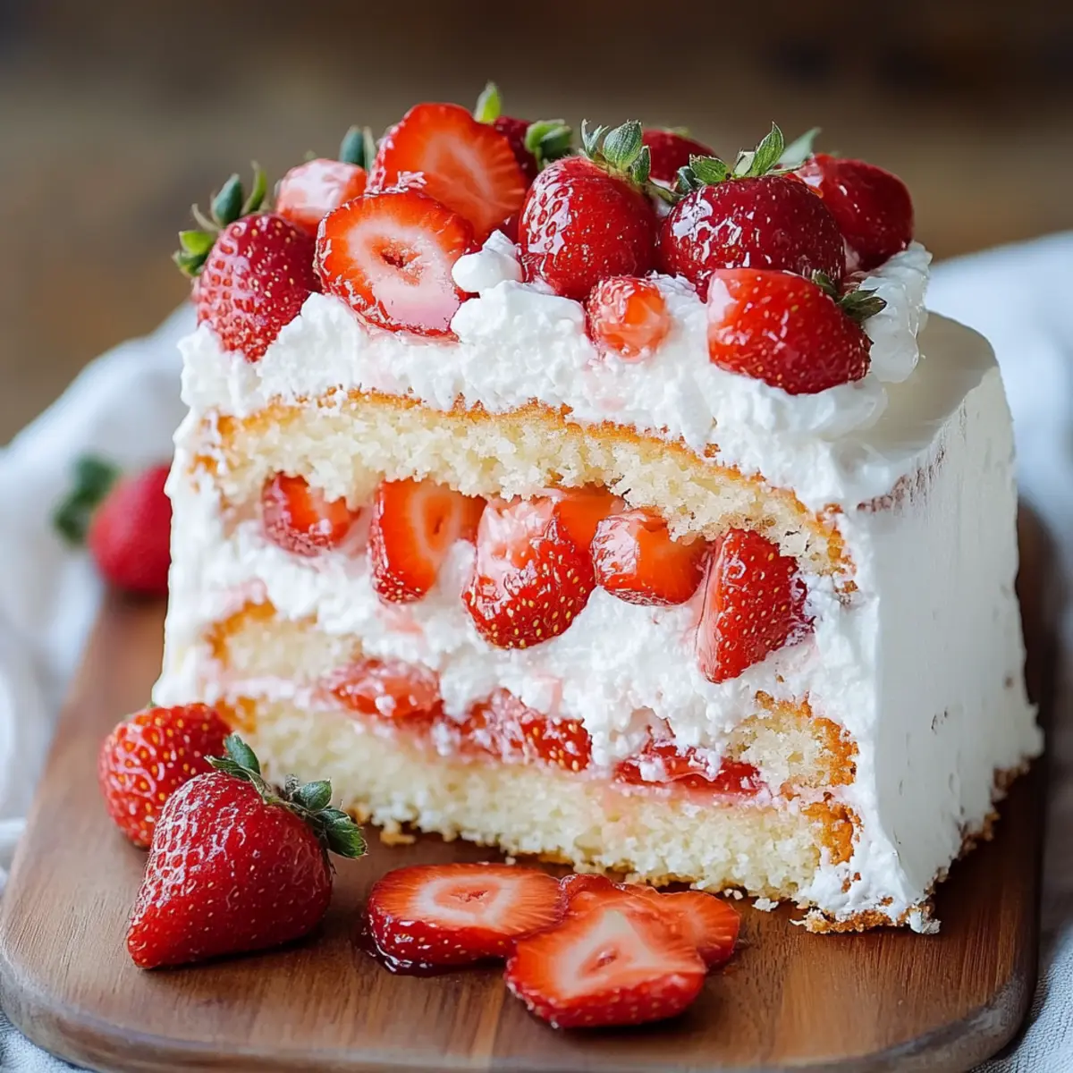Strawberry Angel Food Cake Dessert