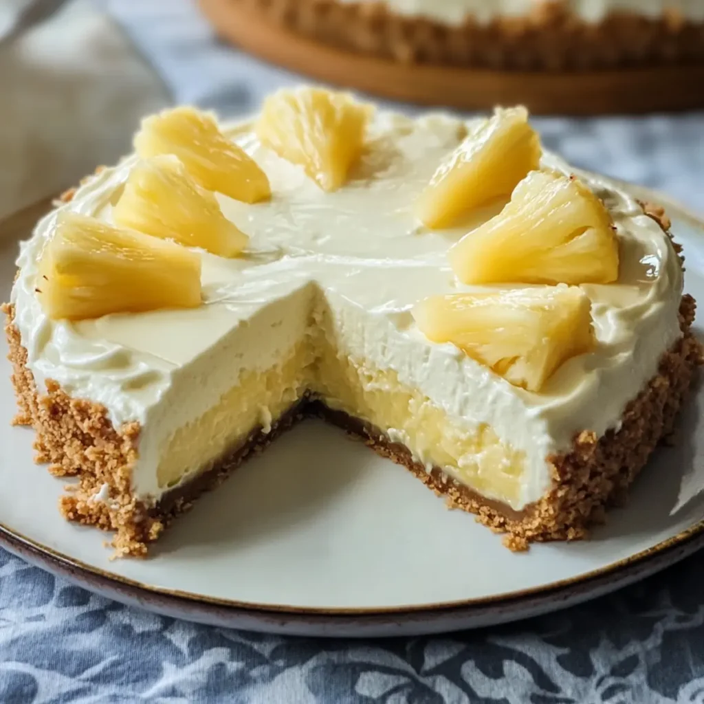 Easy No-Bake Pineapple Cheesecake