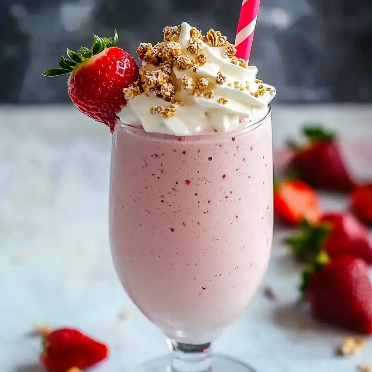 Vegan Strawberry Shortcake Protein Smoothie