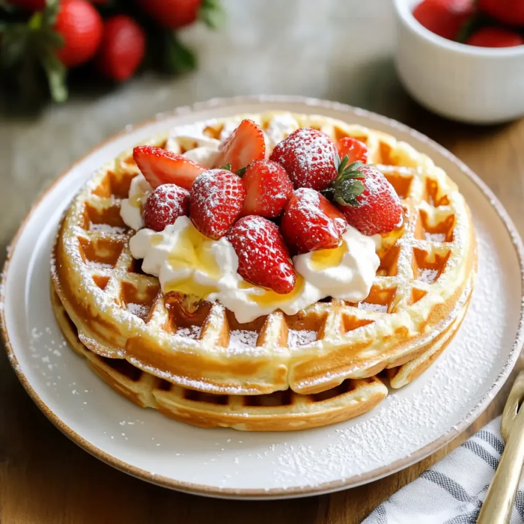 Mother's Day Strawberry Waffles