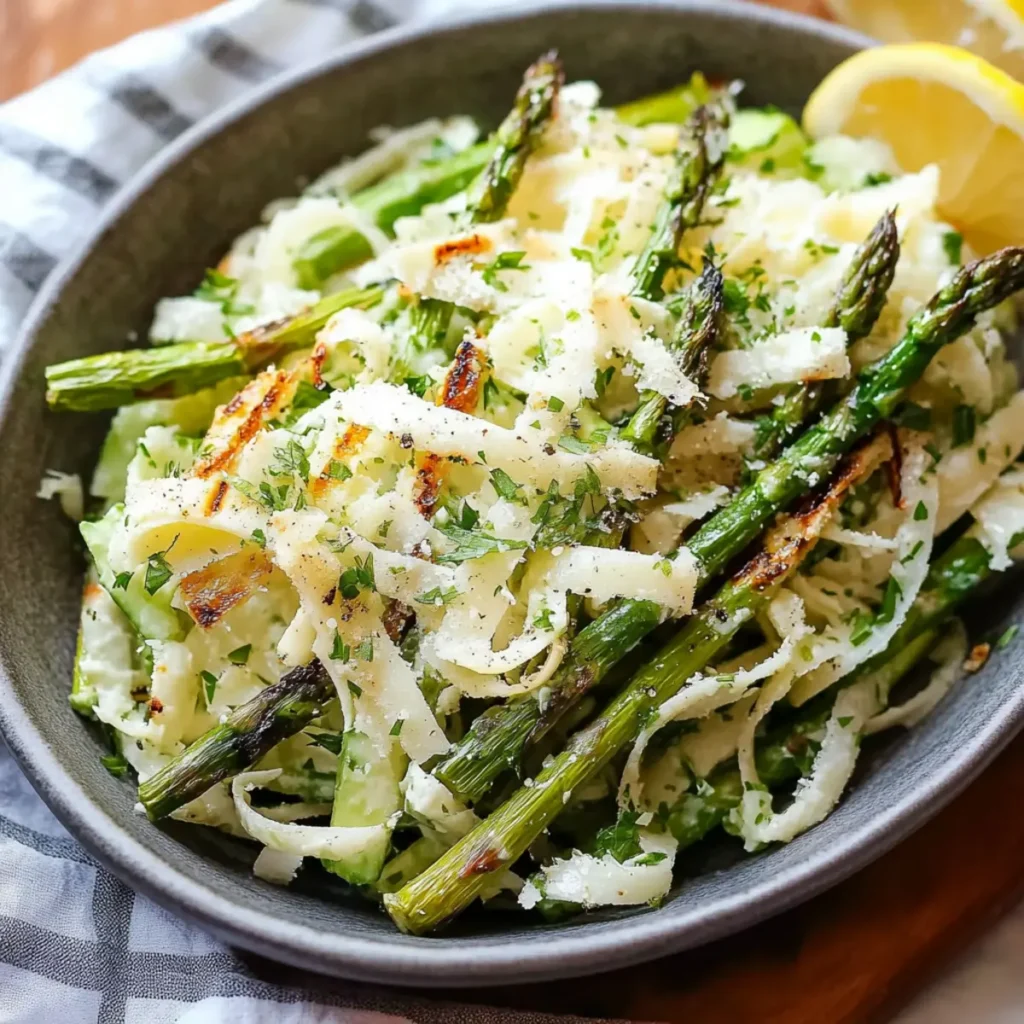 Grilled Asparagus Caesar Salad